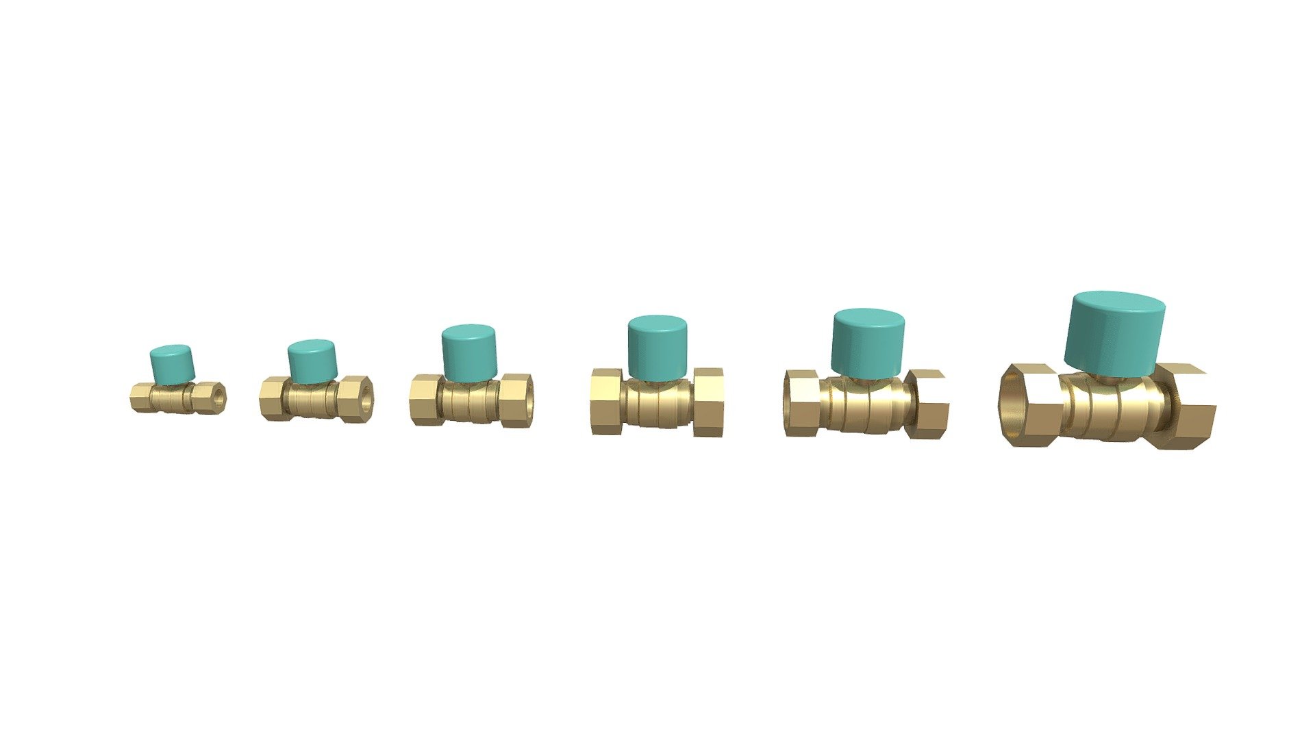 Hattersley Ball Valve With Lockshield 100CLS 3D model by bimstore