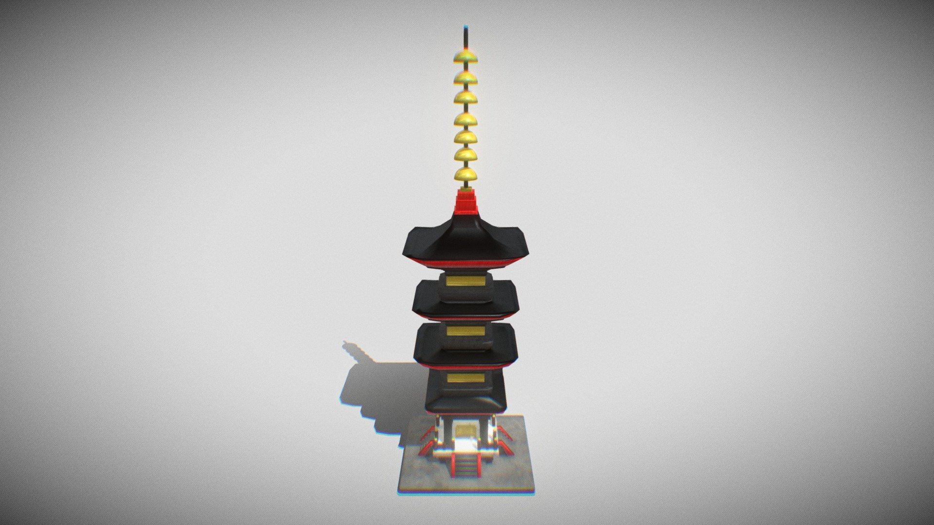 Pagoda low poly