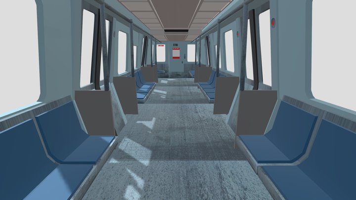 mbta blue line  Interior Beta 3D Model
