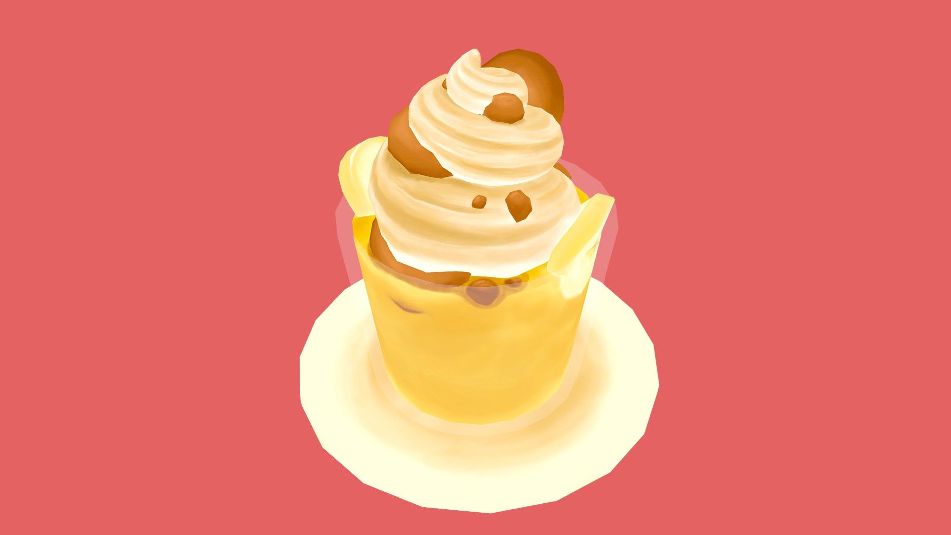 Banana Pudding Parfait - 3D model by PeachValkyrie (@xOAlexisOx) [6e5d914]