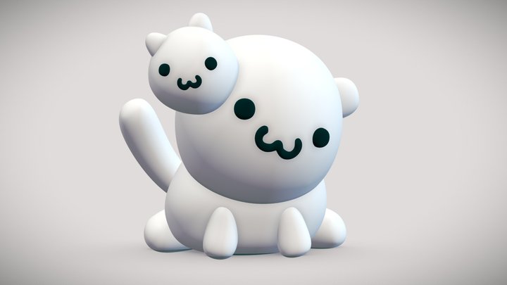 Mewgenics Cat 3D model 3D Model