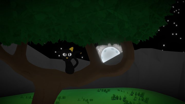 Moonlit Valley 3D Model