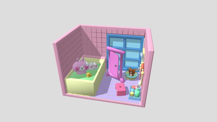 Shizuka's bathroom 3D Model