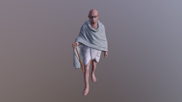 mahtma gandhi 3D Model