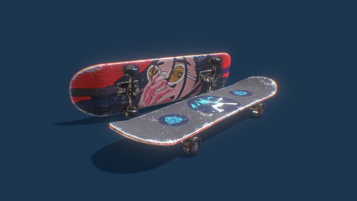 ADO Skateboard [Sketchfab Texturing Challenge] 3D Model