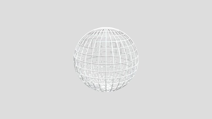 Wireframe Sphere 3D Model