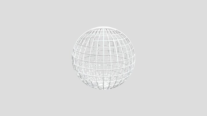 Wireframe Sphere 3D Model