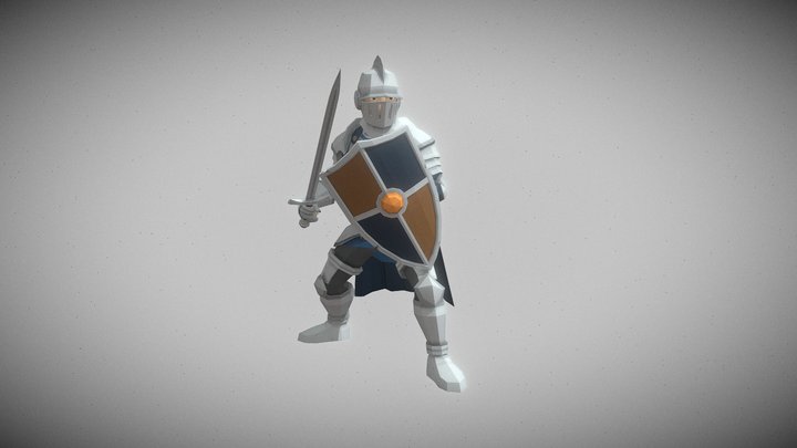 Fantasy Warrior | Free Low-Poly 3D Model – Modello 3D gratuito STL