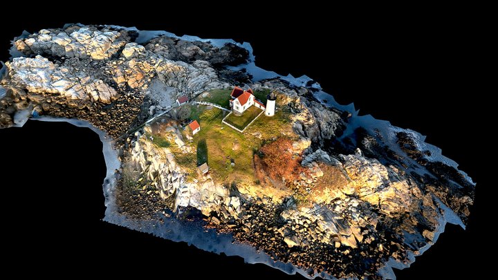 Nubble Lighthouse_ Cape Neddick Maine 3D Model