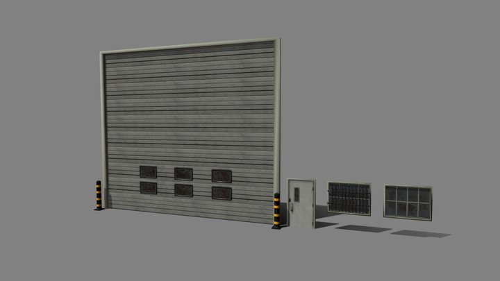 Doors Windows Kit Set Up 3D Model