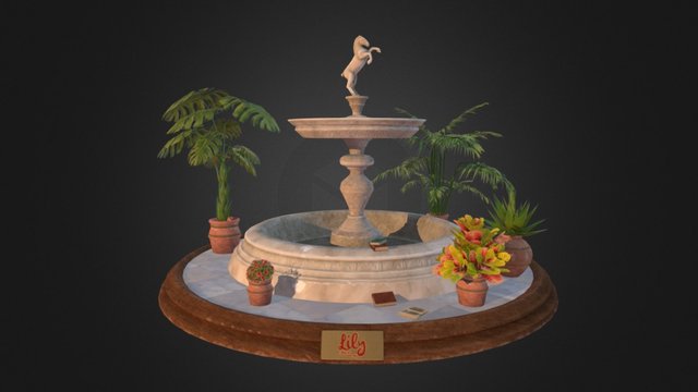Horse Fountain 3D Model
