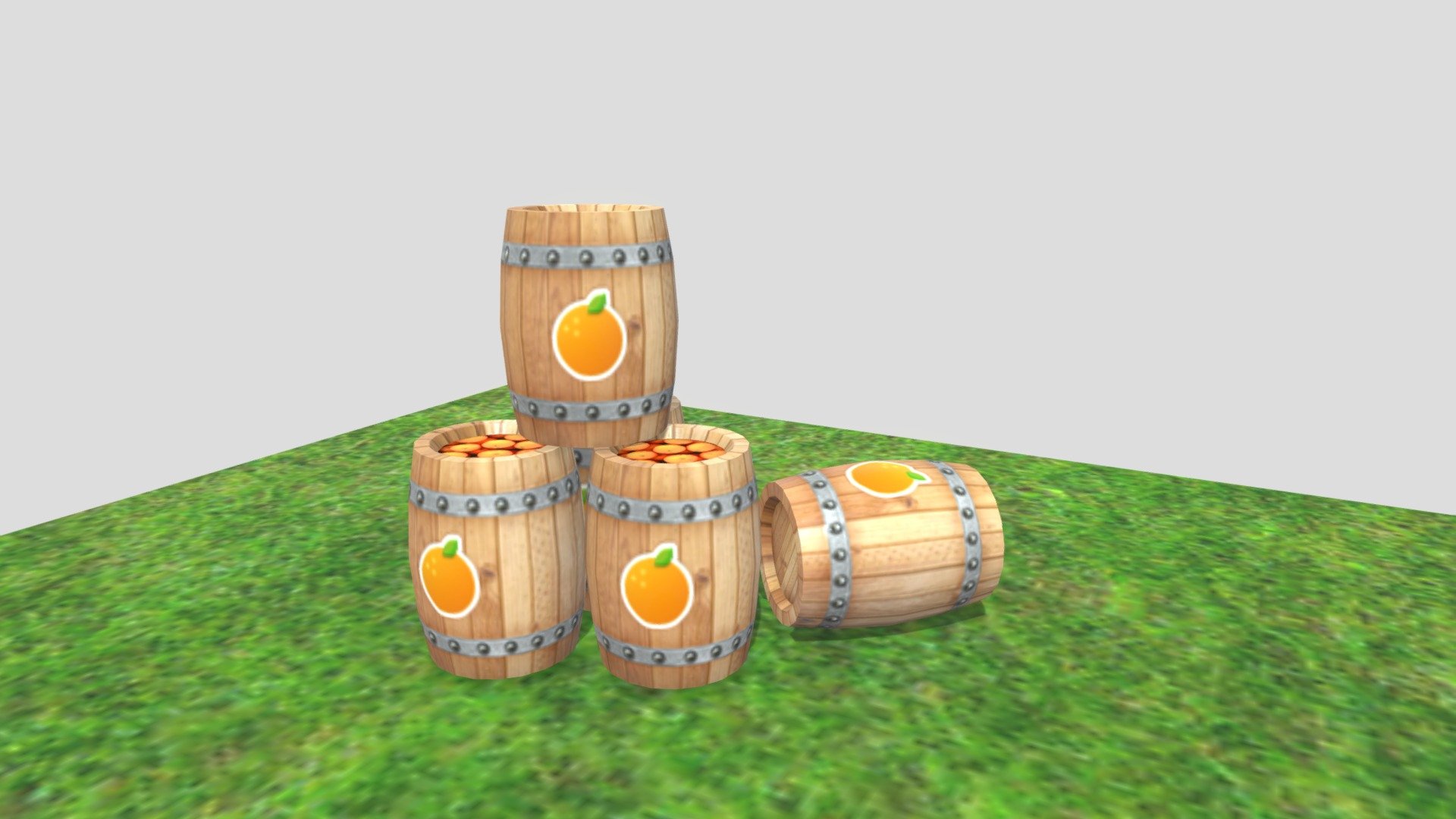 Barrels of oranges