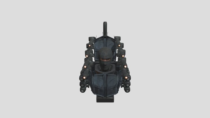 Armor Laser Skibidi Toilet Rigged 3D Model