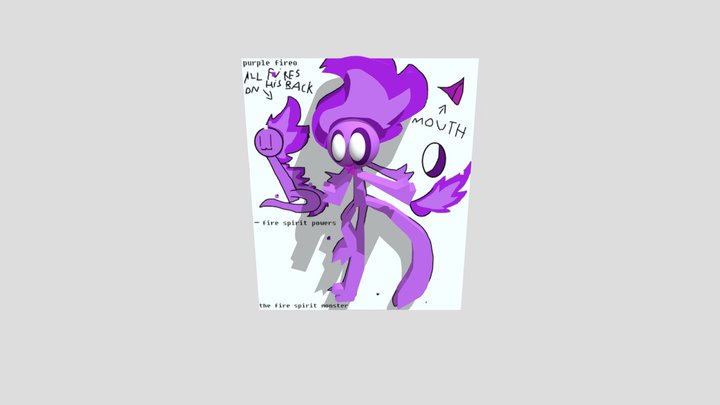 Purple Fireo 3D Model