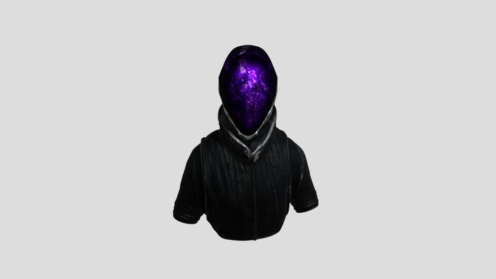 Purple Nebula Astronaut 3D Model