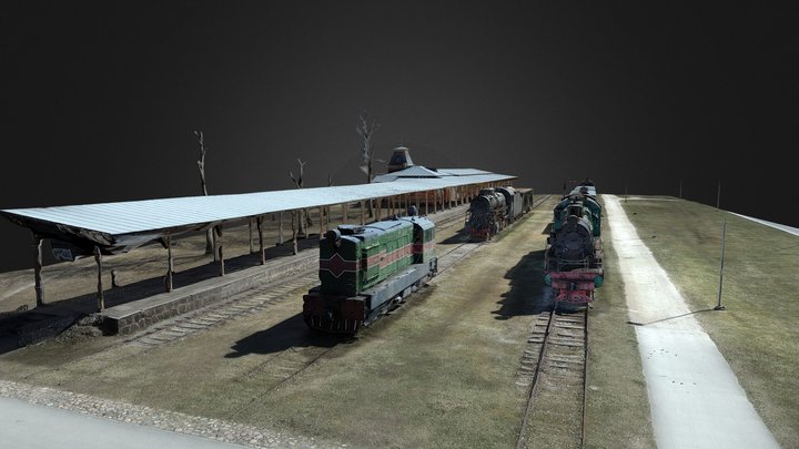 Haapsalu raudteejaam - rongid 3D Model