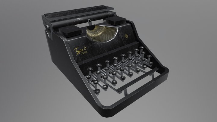 Typewriter 3D Model