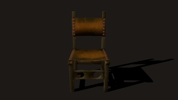 Antique Spanish renaissance chair 3D Model