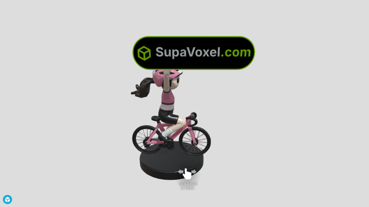 Cyclist Girl - Hunyuan3D vs Trellis vs SupaVoxel
