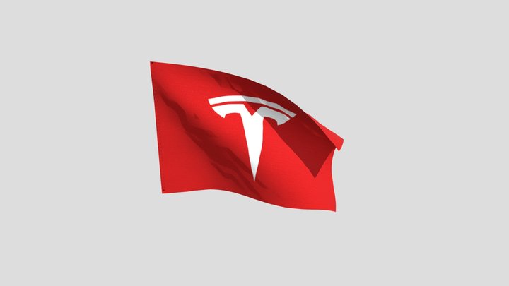 Tesla Flag 3D Model