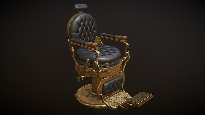Barber Chair 3D Model