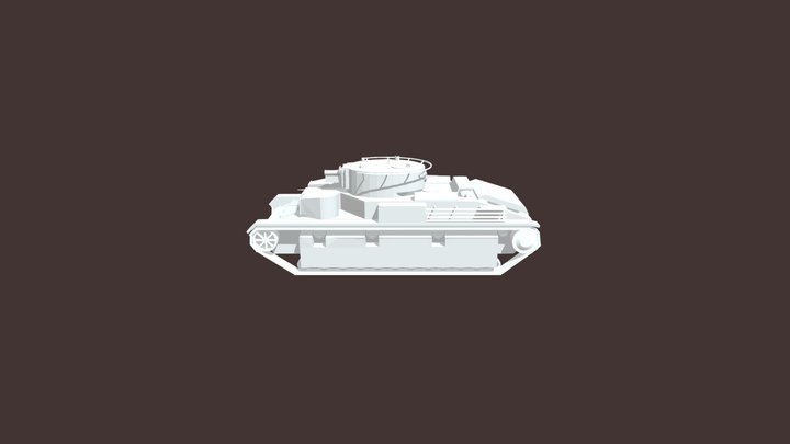 Т-28  tank (No Texture/Material) 3D Model