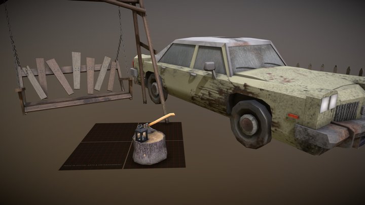 DAE 5 Finished props - Forest Loner 3D Model