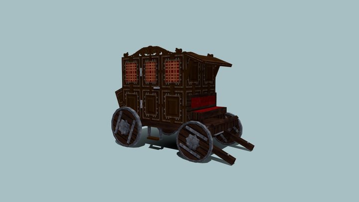 Carruaje Medieval 3D Model