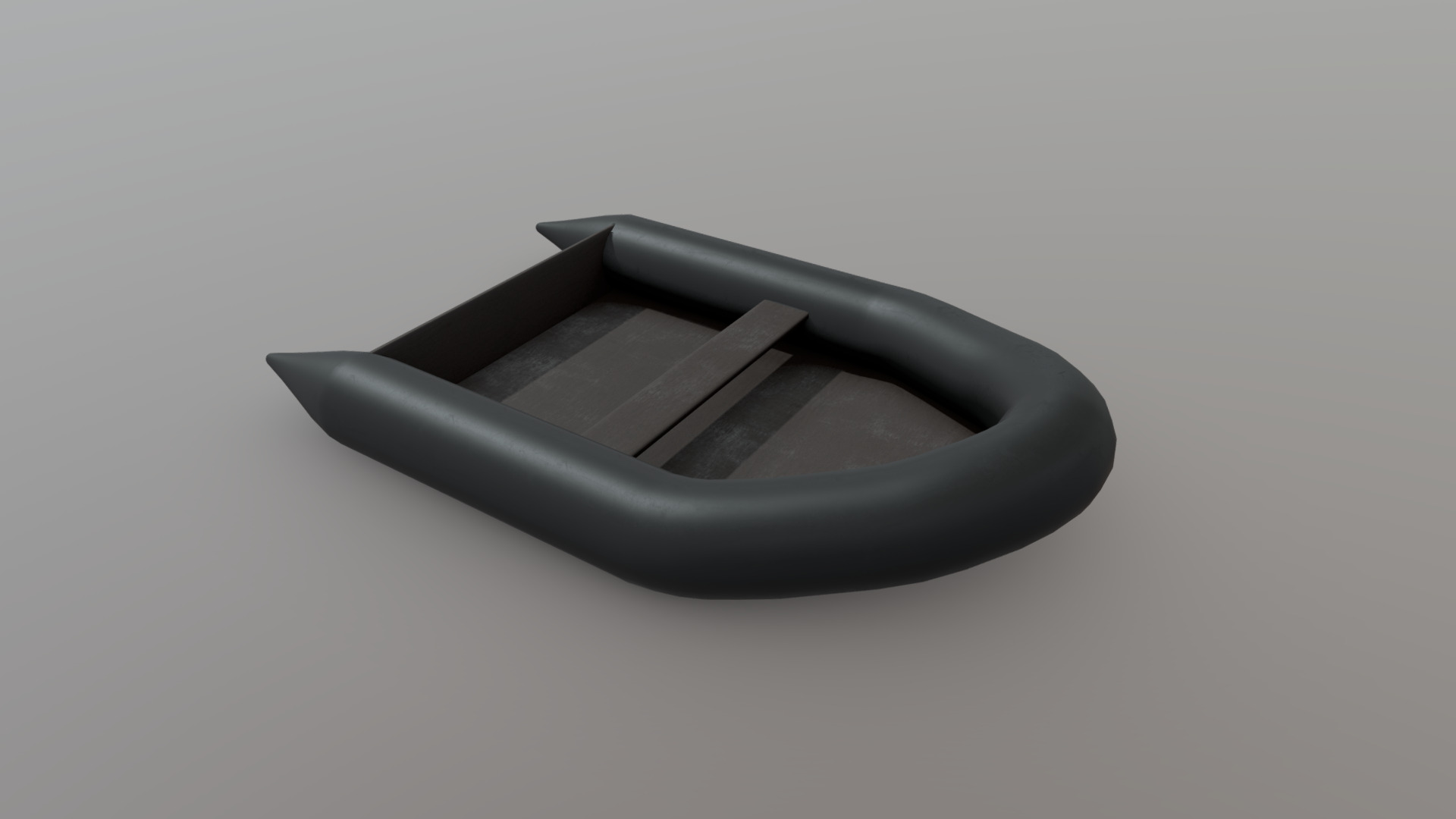 3D model Inflatable Boat - This is a 3D model of the Inflatable Boat. The 3D model is about a black stapler on a white surface.