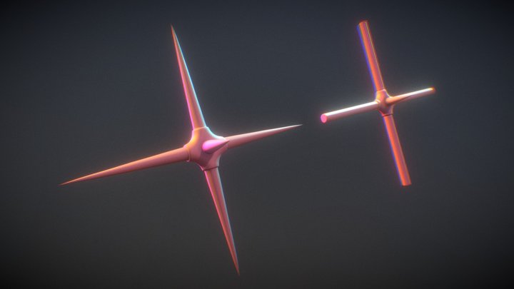 Cruciform UAP - 3D Recreation 3D Model