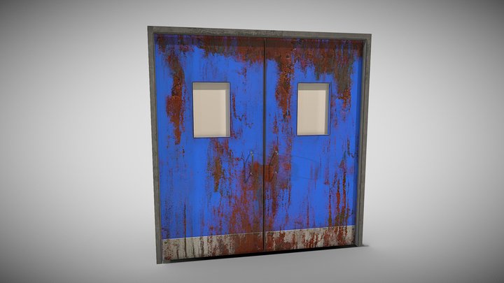 Double doors - rusted – Modèle 3D gratuit STL