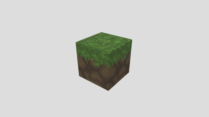 Blockman GO Grass Block 3D Model