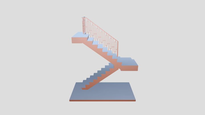 НА Сборка Перил 3D Model