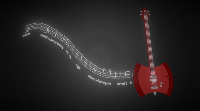 (SGP) - Adventure Time - Marceline's Bass Axe 3D Model
