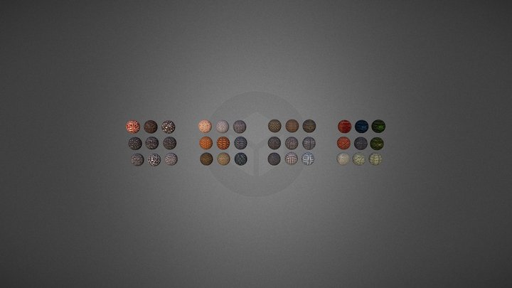 Hand Painted Stone Textures Pack part_2 3D Model