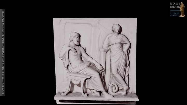 3D rendering of Votive for Asklepios and Hygieia