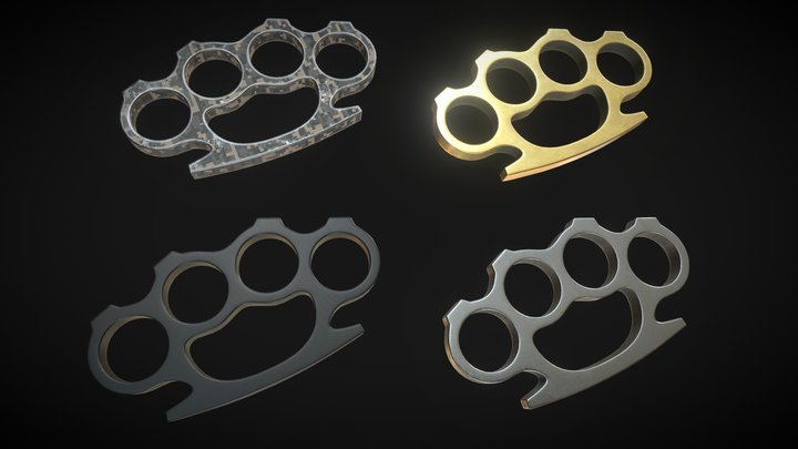 Set of brass knuckles 3D Model