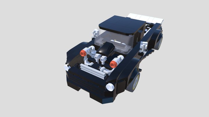 Lego Honitruck 8wide with detailed motor 3D Model