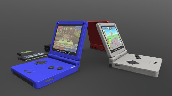 Gameboy Scene 3D Model