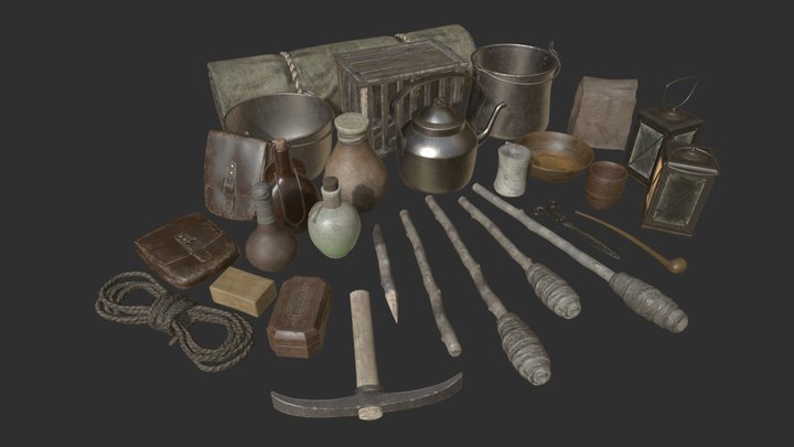 Survival Equipments 3D Model