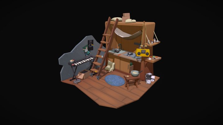 DAE Crib - Cramped Kitchen 3D Model