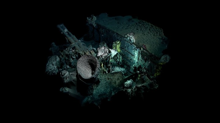 Low Poly Deep Sea Shipwreck #2 3D Model