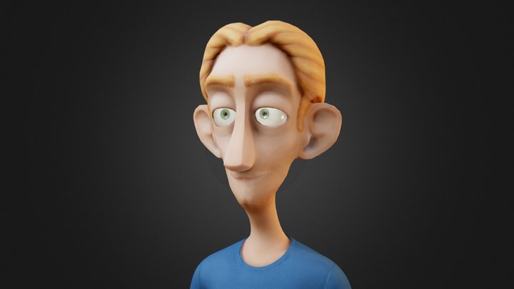 Animated face test with blend shapes and audio 3D Model