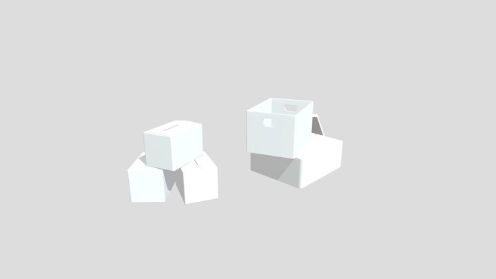 Escena_cajas Amazon 3D Model