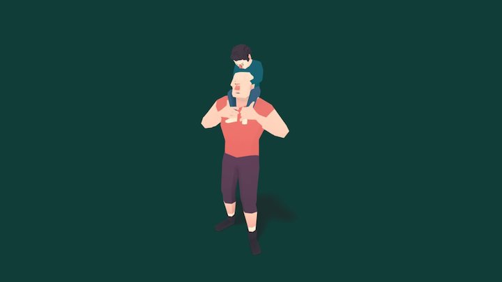 Father and Son 3D Model