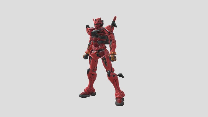 GQuuuuuuX red gundam(AI) 3D Model