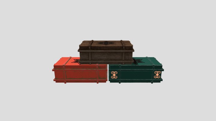 low poly box 3D Model