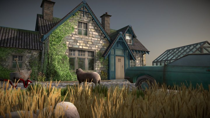DAE Diorama retake – Small farm 3D Model