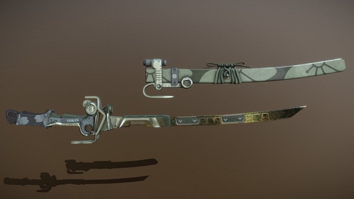 Modern-Style Katana Design 3D Model