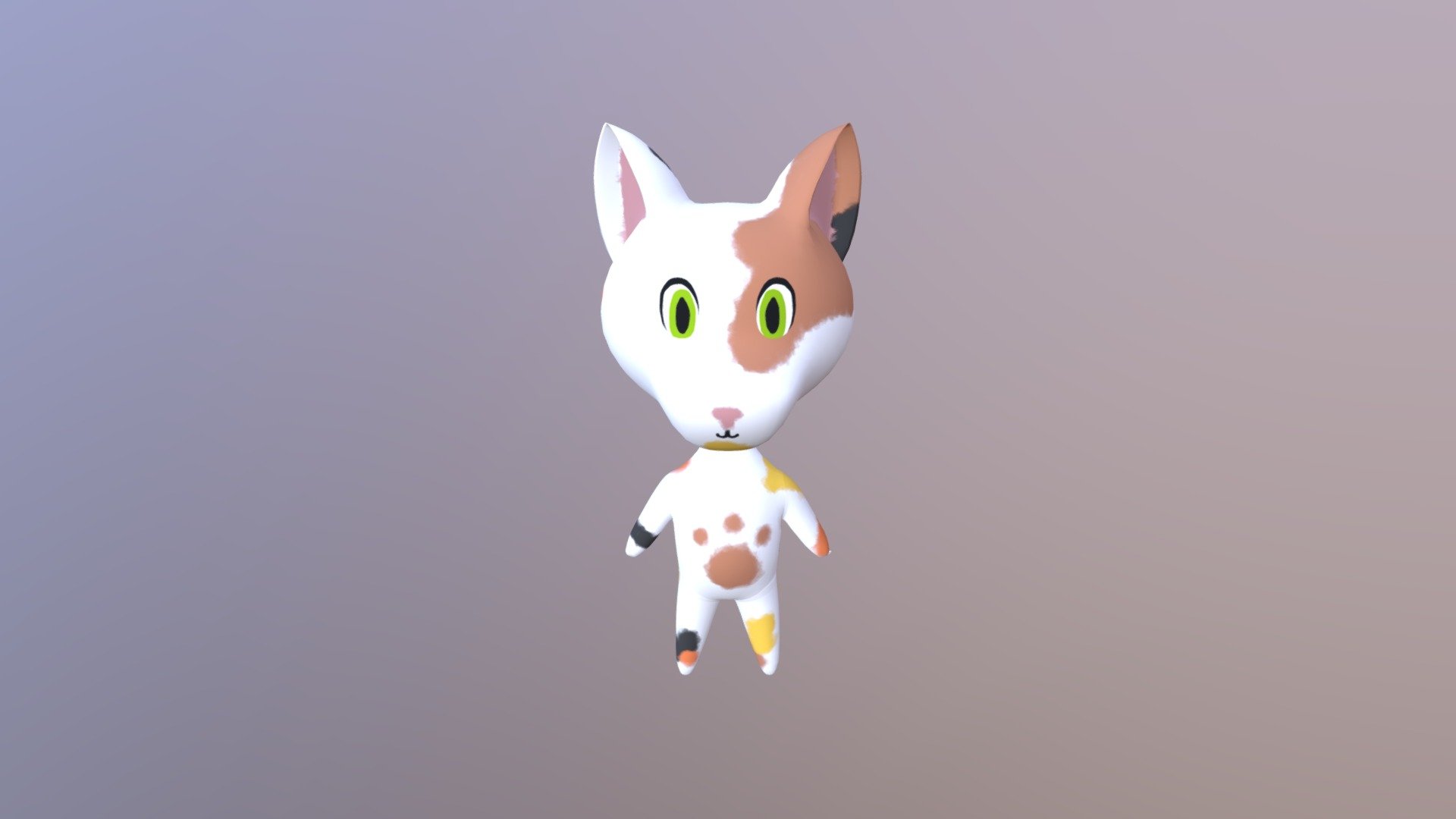 Cat Character (Calico) — Sketchfab embed 3D viewer